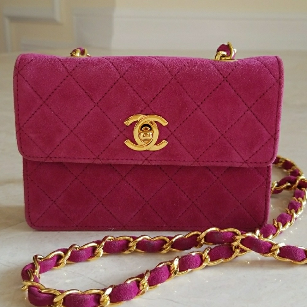 Tiniest Rare Chanel Suede Purse